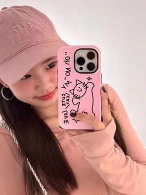 涂鸦猫咪菲林二合一适用华为mate60/50/40/30pro全包p60pro手机壳nova11/10/9/8/7保护套p50/p40小米14pro