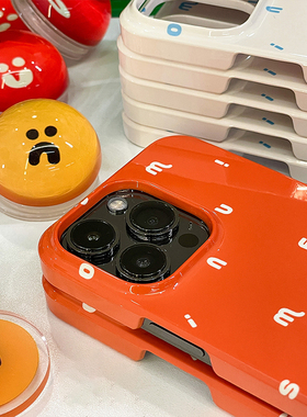 米橙字母适用华为mate50/p60手机壳p50/p40硬壳nova9/8/7情侣色 白色字母苹果15pro保护套小米13/12荣耀70/80