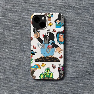 鼹鼠可爱童话~适用华为p60pro手机壳mate60/50/40/30pro全包nova11/10/9保护套vivox100荣耀90/100红米k70e