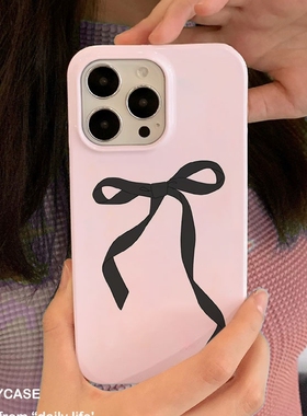 适用iPhone16promax苹果17小米17pro新款mate80华为p70荣耀200菲林nova15手机壳vivox300蝴蝶结i~oppofindx9