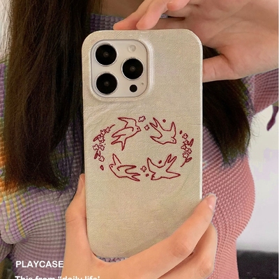 适用iPhone16promax苹果14小米15新款mate70华为p70nova13荣耀200手机壳opporeno14软壳vivox100简约拥抱飞鸟