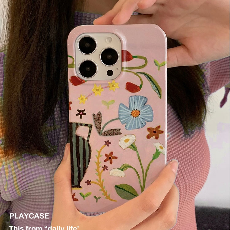 适用iPhone16promax苹果14小米17新款mate70华为p70nova13荣耀200手机壳opporeno14软壳vivox100星环花朵艺术