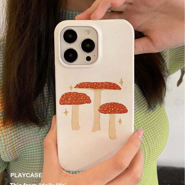 适用iPhone17promax苹果14小米15新款mate60华为p70荣耀200菲林nova13手机壳oppofindx8s+软vivox200三朵蘑菇