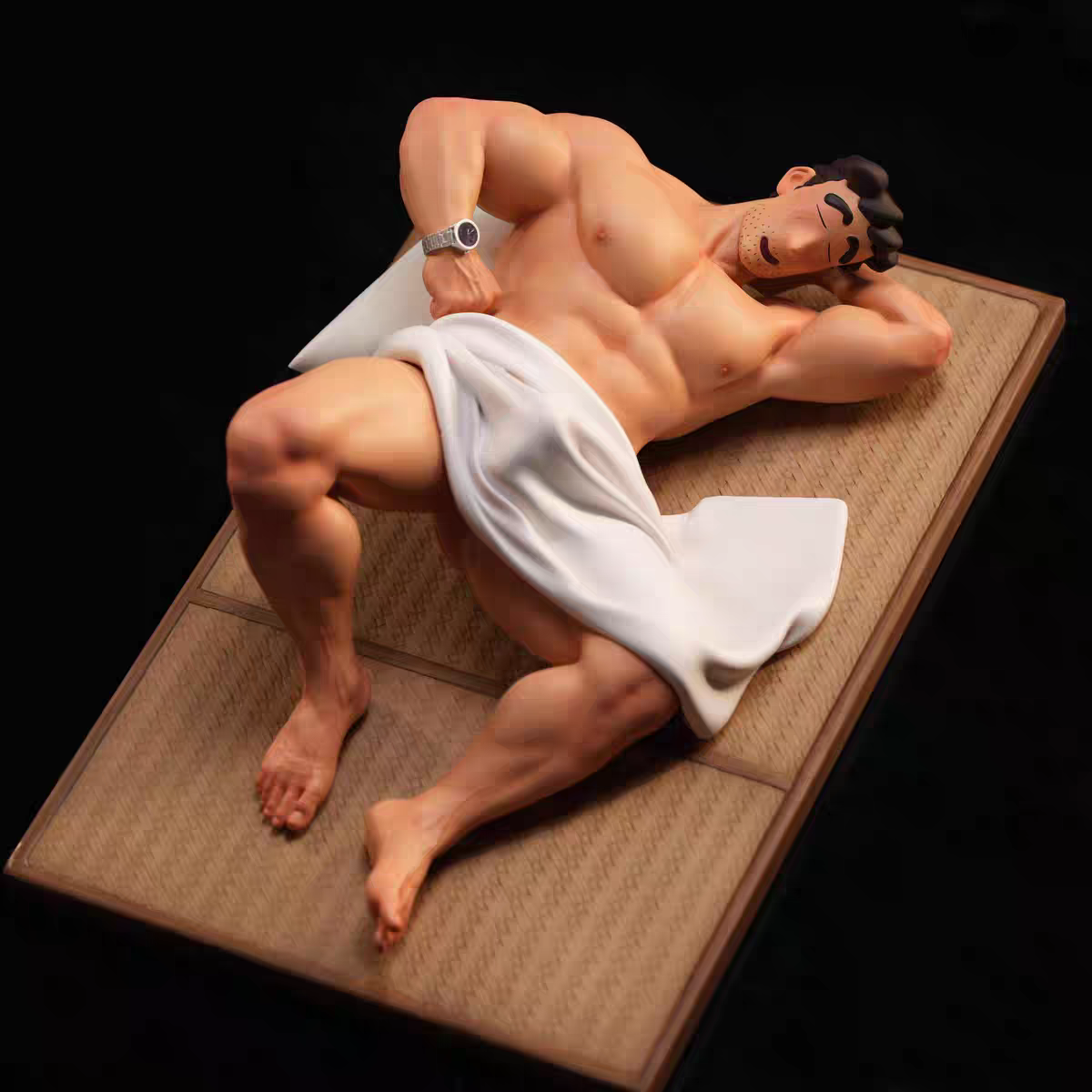 基地工作室臭脚爸爸手办雕像