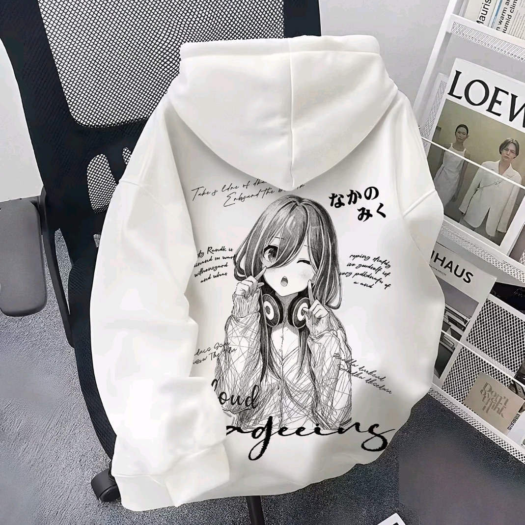 五等分花嫁三玖加绒连帽卫衣