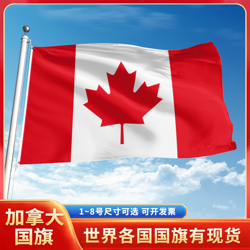 加拿大国旗12345号户外世界各国旗帜万国旗手摇旗串旗定制办公桌