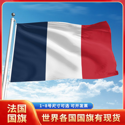 法国国旗3号4号5号6号户外旗手摇旗串旗办公桌旗室内会议签约旗帜外国旗万国旗小旗帜广场装饰吊旗落地旗
