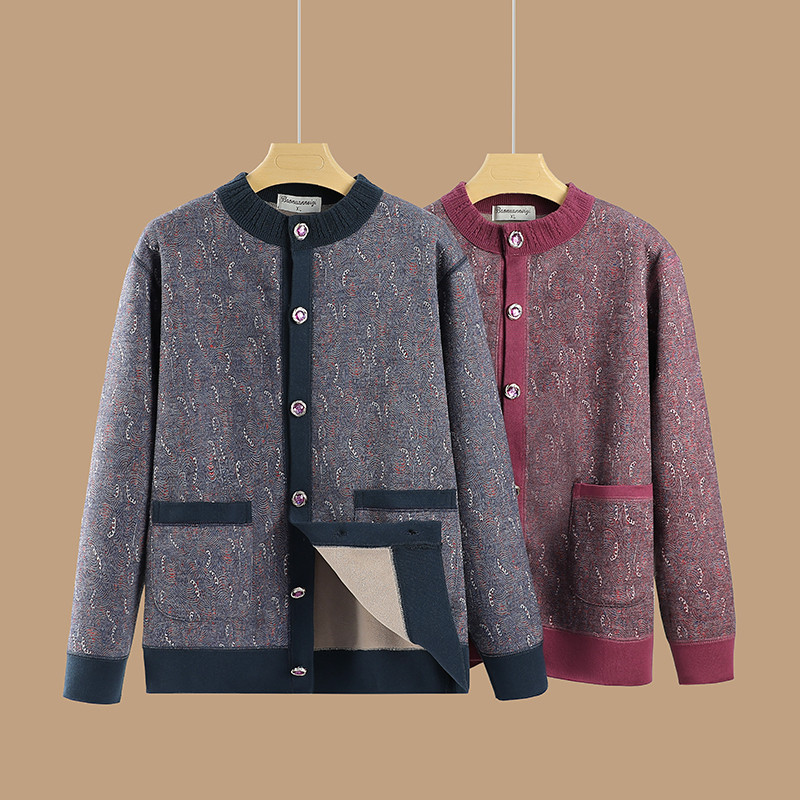 奶奶装秋冬新外套女款加绒开衫保暖衣中老年妈妈太太上衣老人衣服,女装/女士精品,中老年女装,淘宝优惠券,粉丝福利购,淘宝优惠卷