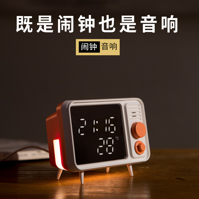 HELLO复古电视机闹钟感应床头小夜灯台钟可录音留言无线蓝牙音箱|msdalam kategori rumah harian, Bell, Jam Penggera/unjuran Penggera - dari Buy2taobao.com untuk memberikan perkhidmatan ejen Taobao profesional membeli