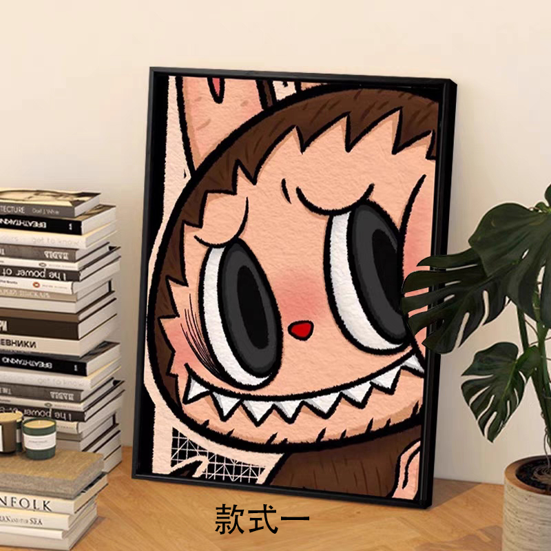 可爱卡通泡泡玛特十字绣小件生日礼物学生作业拉布布儿童简单线绣