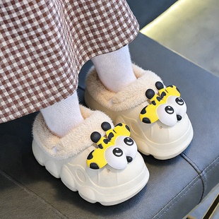 儿童棉拖鞋女童冬季2025新款加绒家居鞋保暖棉鞋大童宝宝防水外穿
