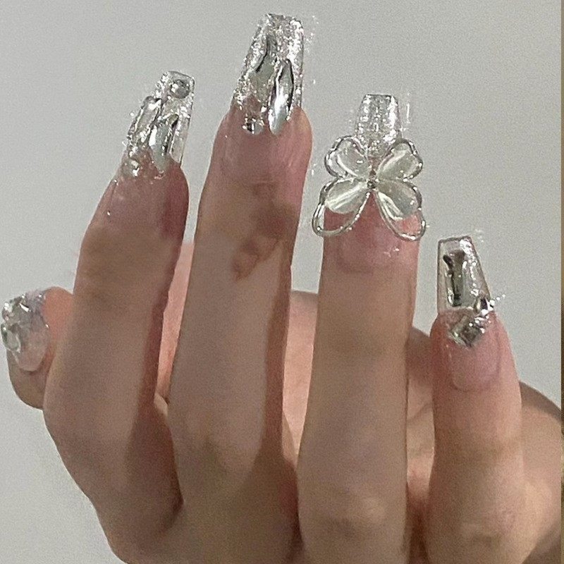 2026年新款儿童美甲穿戴甲感中长款玉石奢钻蝴蝶24片假指甲贴,彩妆/香水/美妆工具,美甲工具,淘宝优惠券,粉丝福利购,淘宝优惠卷