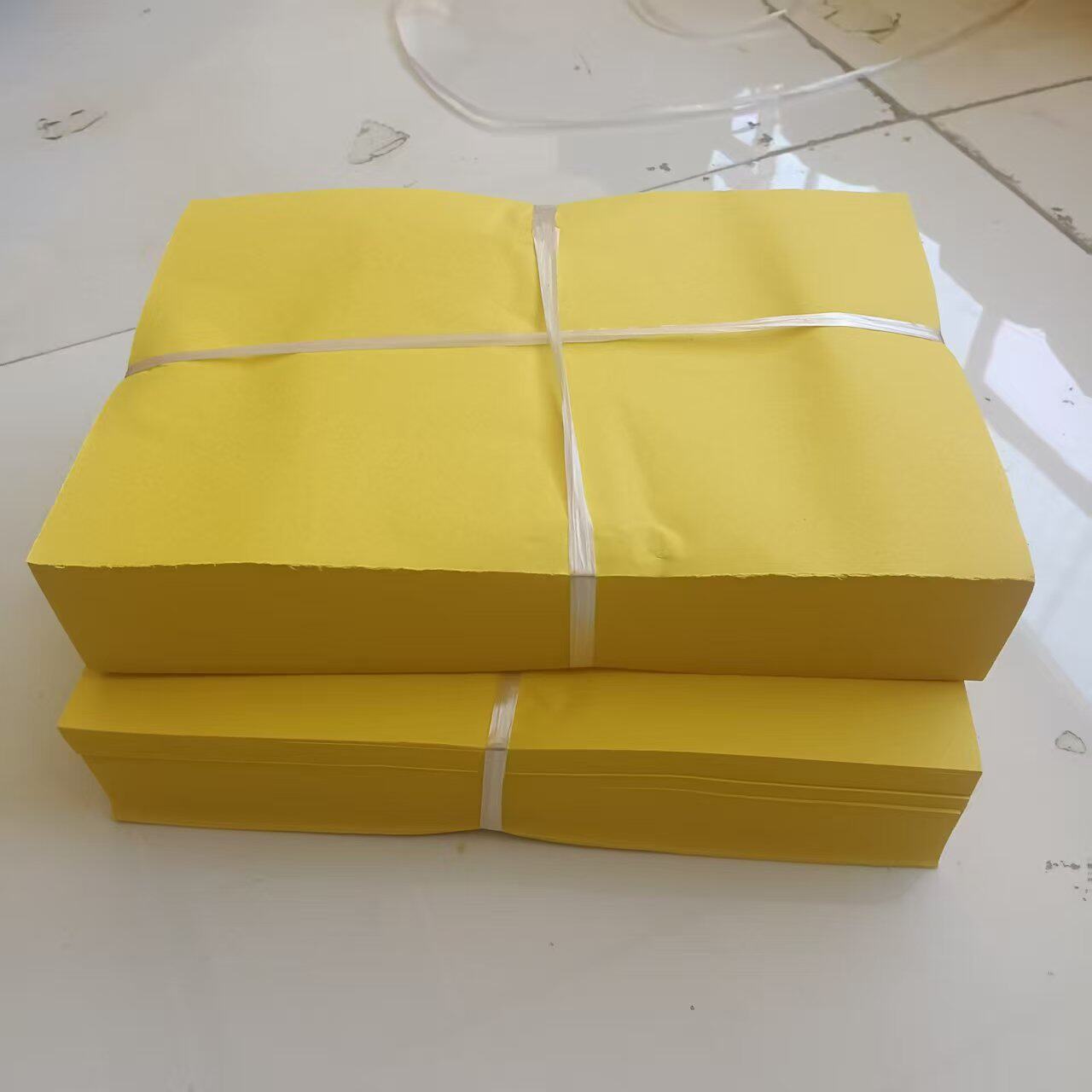 黄色手工纸折叠包装纸厂家直销