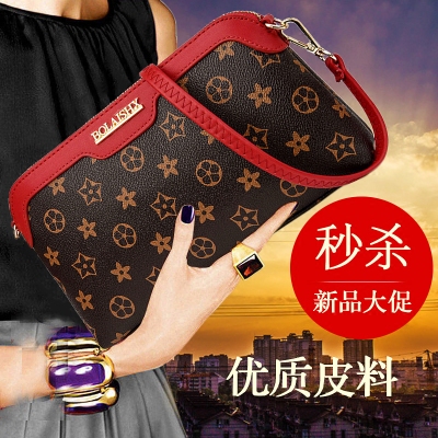 真皮女包精品软皮贝壳包女包斜挎包女士包包手拿包女小包手抓包潮
