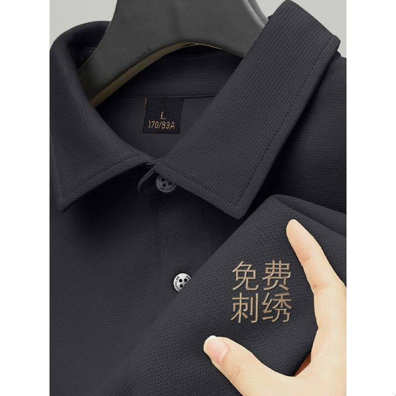 衬衫领Polo衫印logo刺绣商务企业工作服T恤夏季短袖工服订做