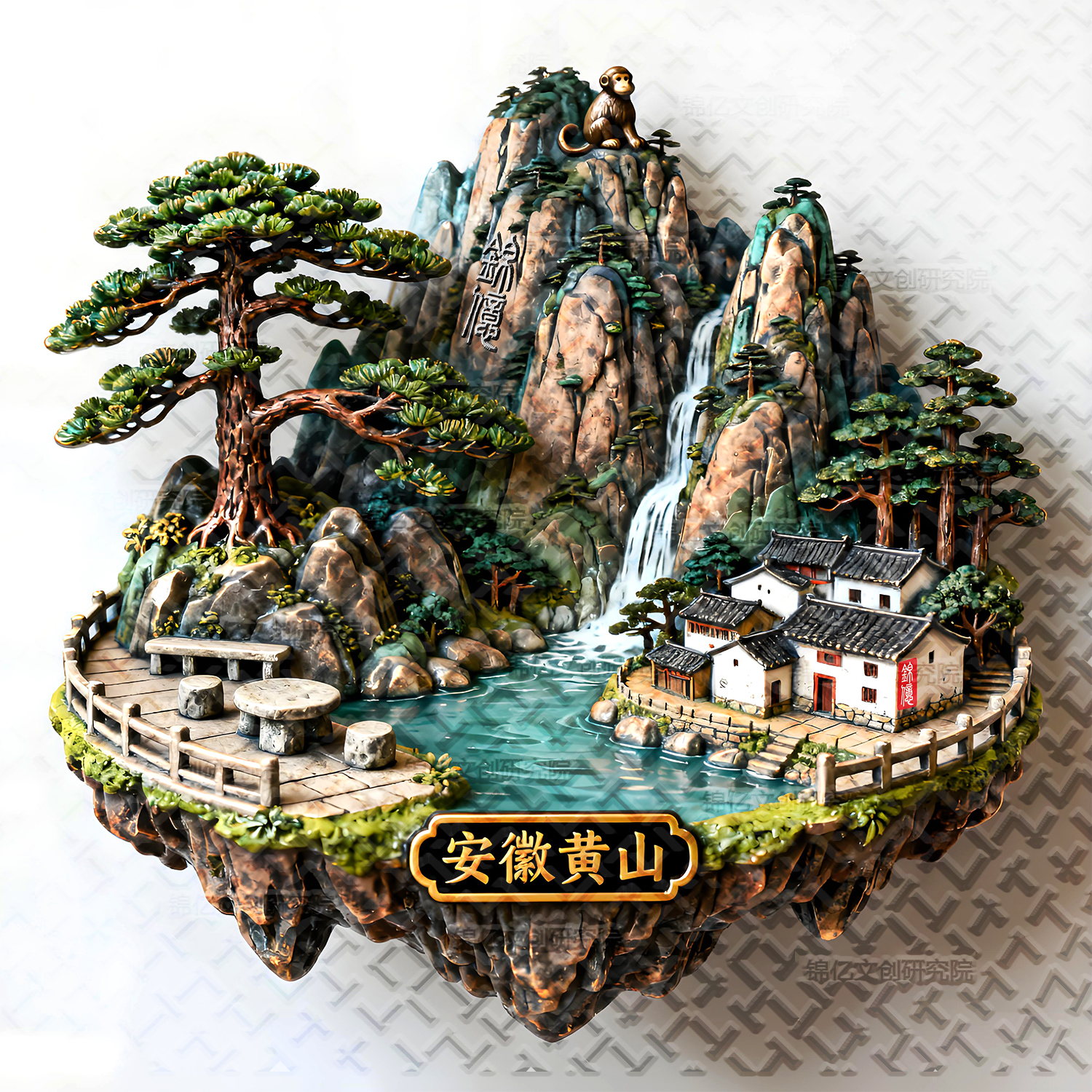 黄山金属磁吸冰箱贴安徽文创