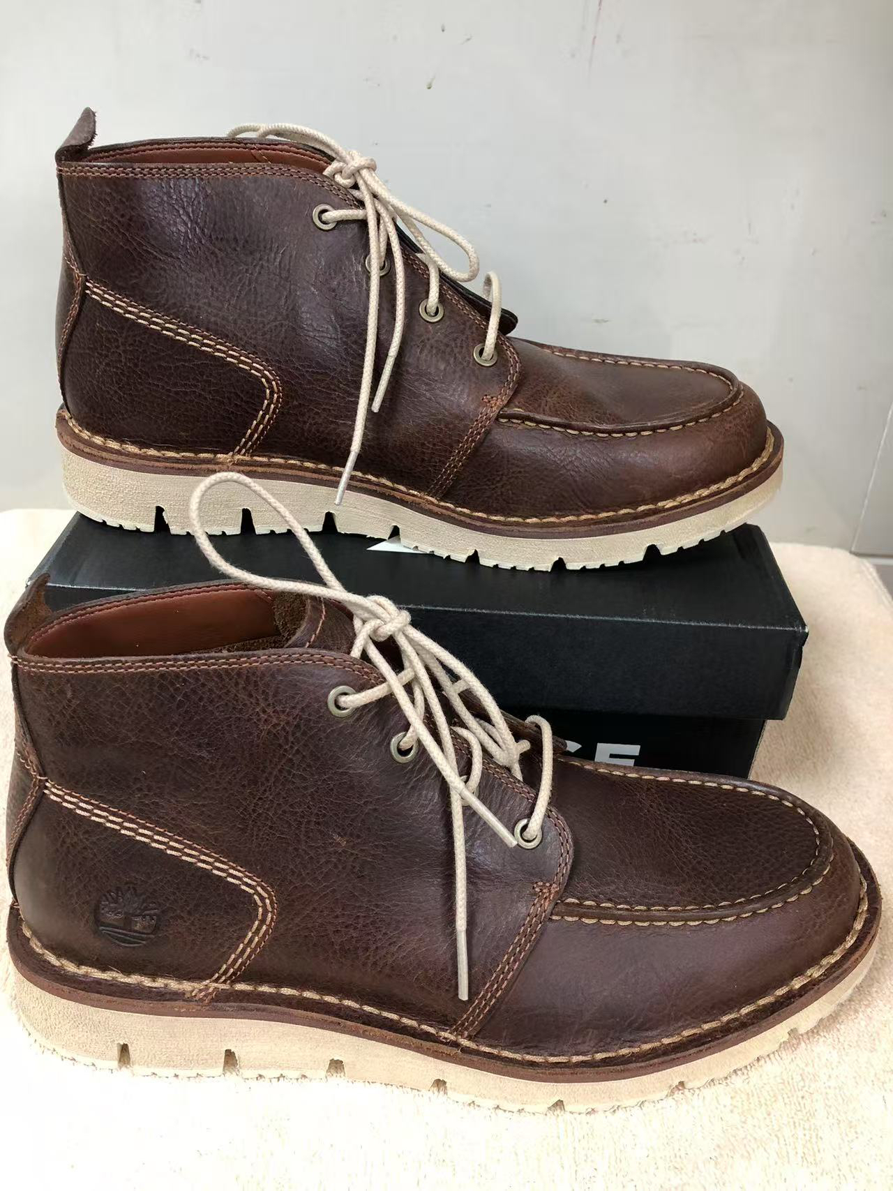 Timberland添柏岚新款男户外徒步透气皮革休闲中帮。TB0A1JTW245