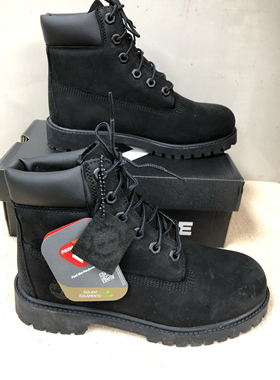 Timberland添柏岚经典六英寸防水工装靴女款黑色靴子12907