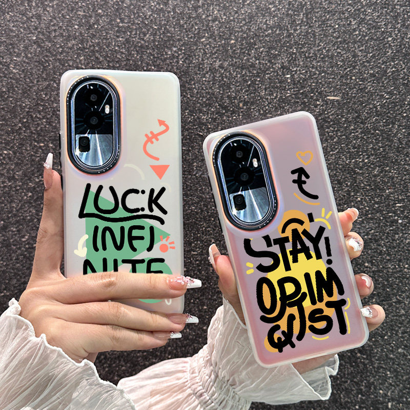 适用于opporeno10手机壳新款极光镭射reno9男女款全包防摔个性reno10pro保持乐观网红ins高级感保护套怎么样,好用不?
