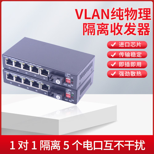 锐闪VLAN物理隔离光纤收发器