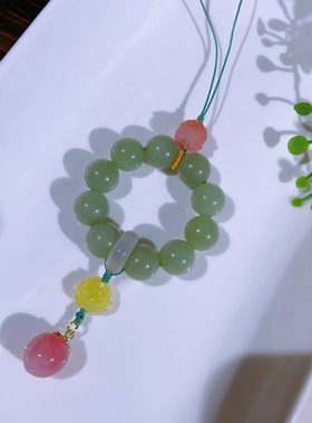 和田玉手机挂件民族风女款送礼物