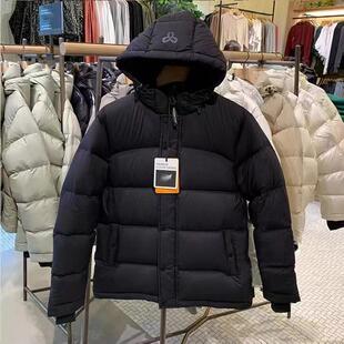 tna白鹅绒户外五格短款泡芙2024款羽绒服女PUFF脱卸帽加厚面包服