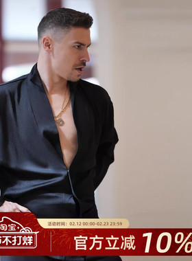 [Marius x Grace]UD拉丁舞服新款舞蹈衬衫男专用长袖练功上衣A58