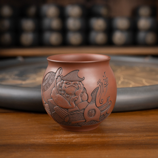 名家大师精品 钦州坭兴陶集「水墨原乡主人杯」 纯手工窑变茶杯