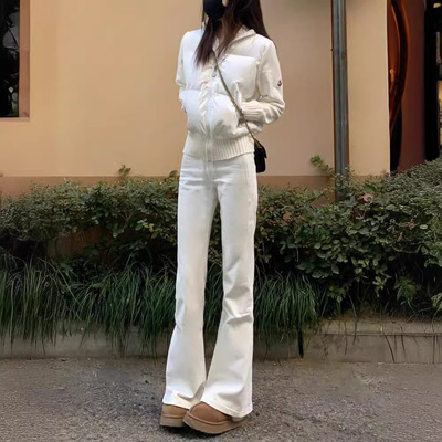 微喇牛仔裤女2025春秋季新款辣妹高腰修身显瘦百搭直筒弹力喇叭裤