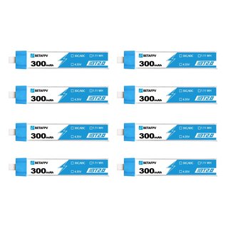 BETAFPV 室内穿越机四轴飞行器BT2.0 300mAh 1S 30C电池（8PCS）