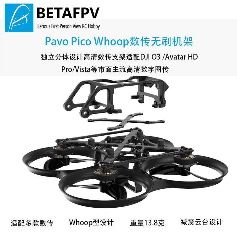 BETAFPV Pavo Pico穿越机机架适配O3图传室内外1.7寸竞速无人机-封面