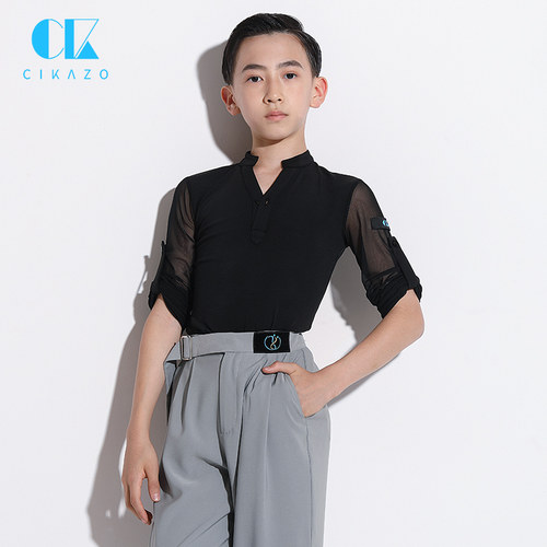 茜卡索男童训练服夏g5063拉丁舞