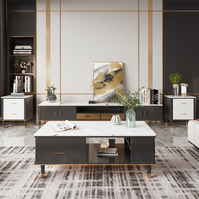 岩板茶几电视柜组合轻奢现代小户型茶几桌客厅家用边几茶桌大理石|msdalam kategori perabot kediaman, beberapa kategori, meja teh - dari Buy2taobao.com untuk memberikan perkhidmatan ejen Taobao profesional membeli