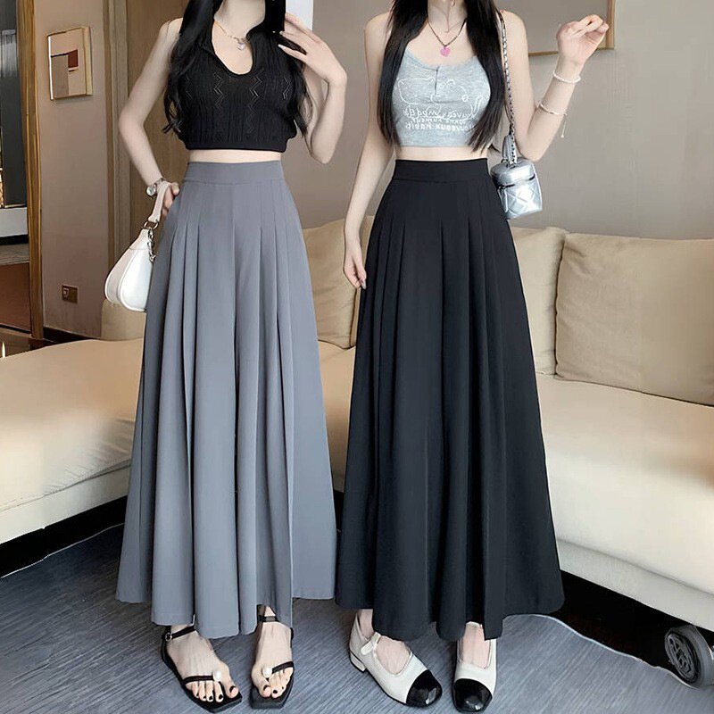 阔腿裙裤女夏季新款小个子高腰垂感显瘦宽松休闲九分防晒薄款裙裤