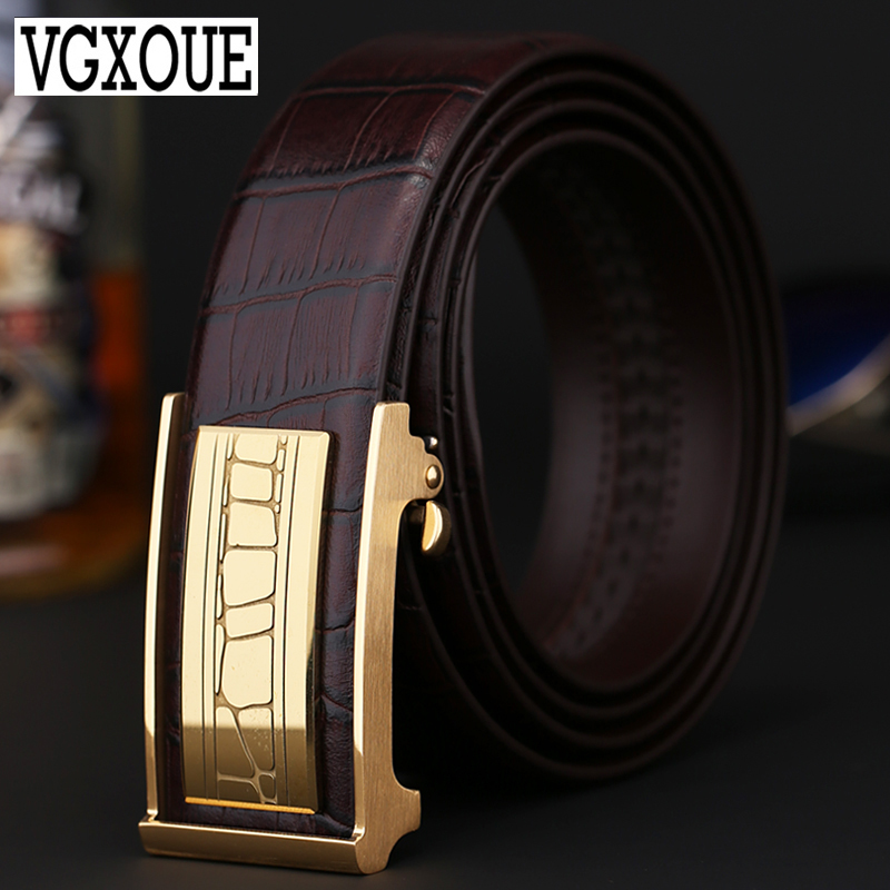 VGXOUE头层牛皮男士皮带钨钢扣头