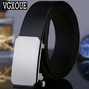 钛合金皮带男真皮钛扣男士 带男 腰带头层牛皮无牙自动扣青年中年裤