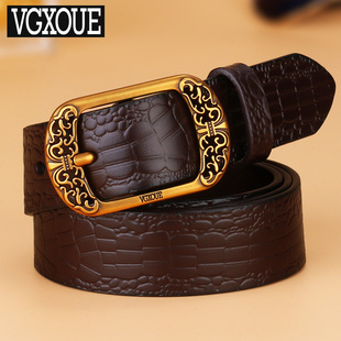 腰带女潮 牛仔裤 2026新款 头层牛皮皮带女真皮女士休闲针扣腰带韩版