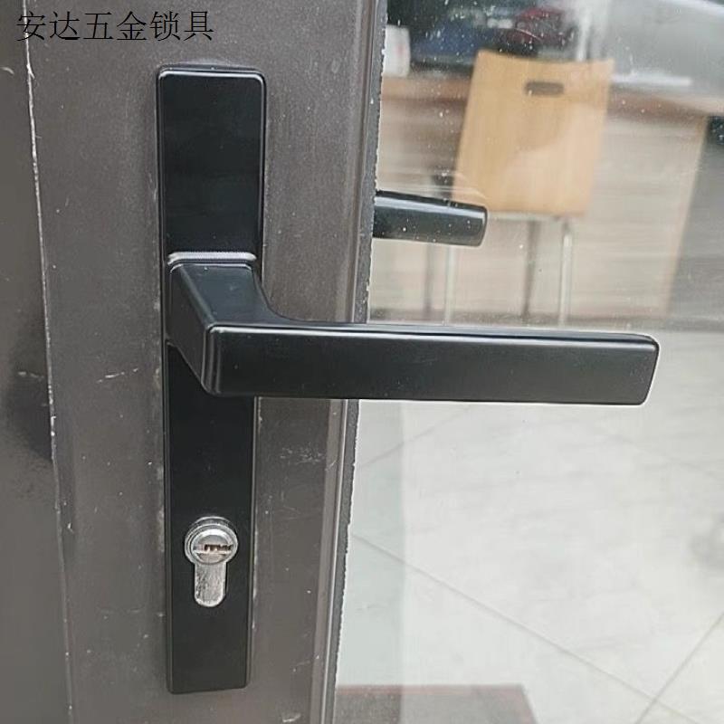断桥铝门锁配件把手铝合金门锁拉手塑钢门执手8535门锁把门锁面.