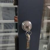 铝合金门锁带钥匙双锁头木门地弹门玻璃门地锁地插锁双面锁隐形.