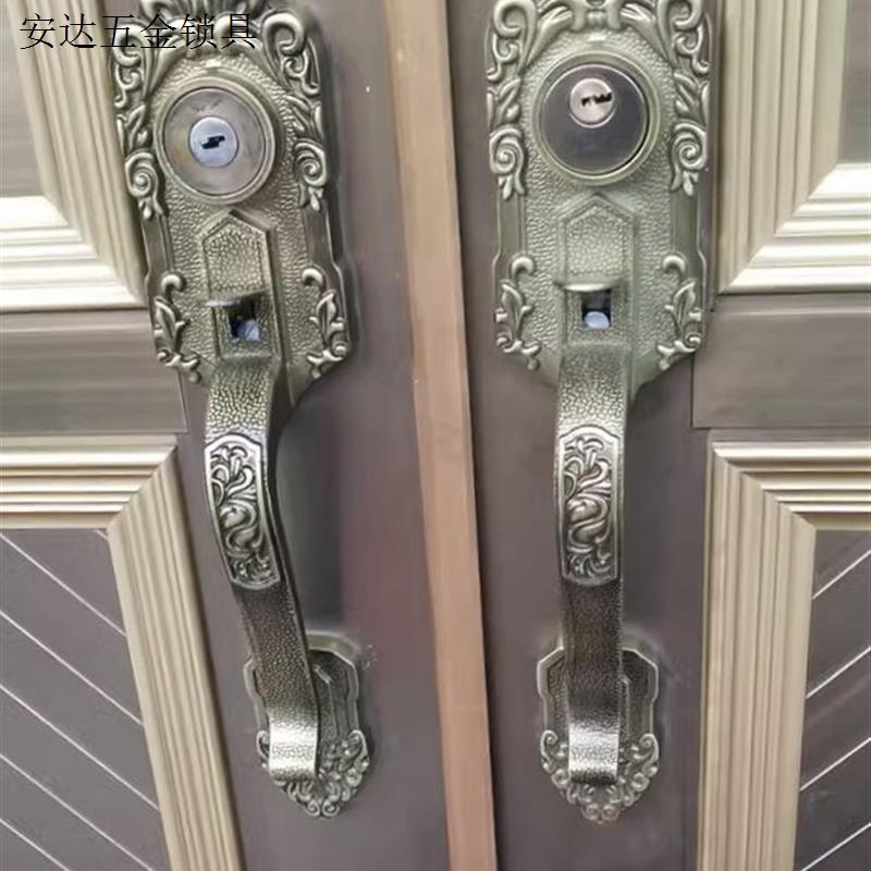 防盗门大母指按压开关