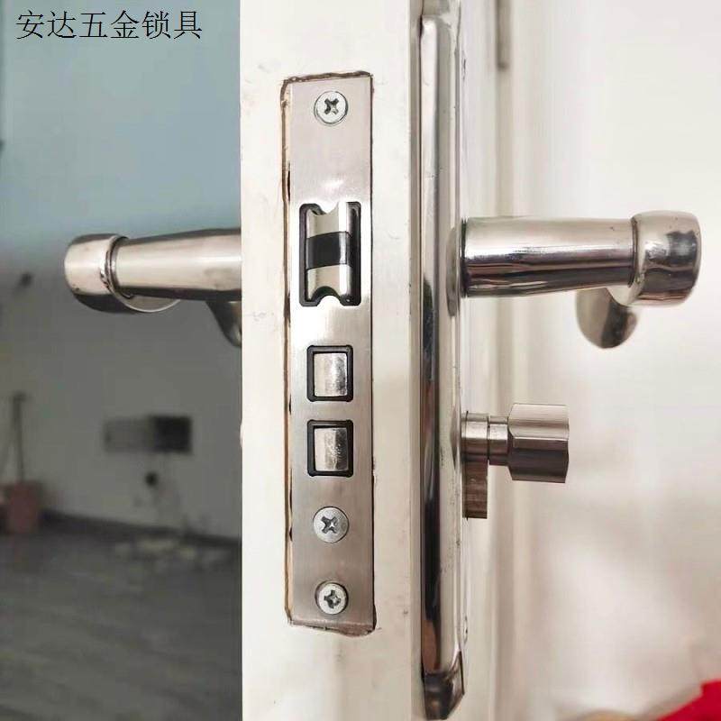 大58锁芯不锈钢小大50木门锁体静音室内家用卧室通用型锁舌锁体
