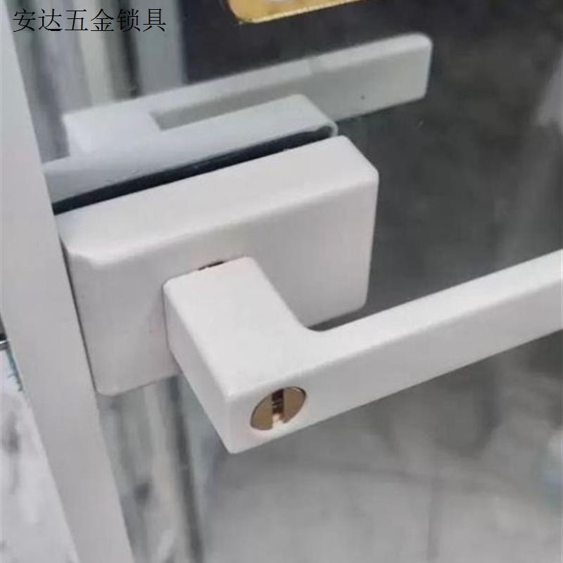 玻璃门锁1618卫生间边框极窄平开执手厨房钛铝合金锁通用极简.