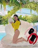 连体保暖水母湿衣游泳夏露背款 成人潜水冲浪服女式 比基尼防晒长袖