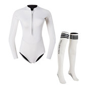 2mm马卡龙女潜水服冲浪长袖 上衣浮潜水母服保暖防寒防晒COCOLOA新