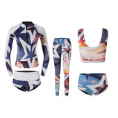 水母衣短裤 2MM潜水服女分体防晒冲浪美背泳衣浮潜自由潜套装 夏季