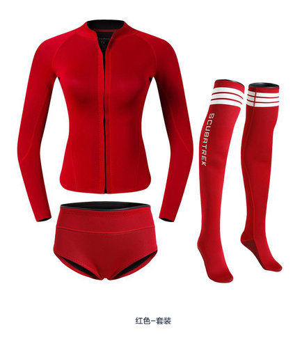 潜水服分体女冲浪水母湿衣保暖服