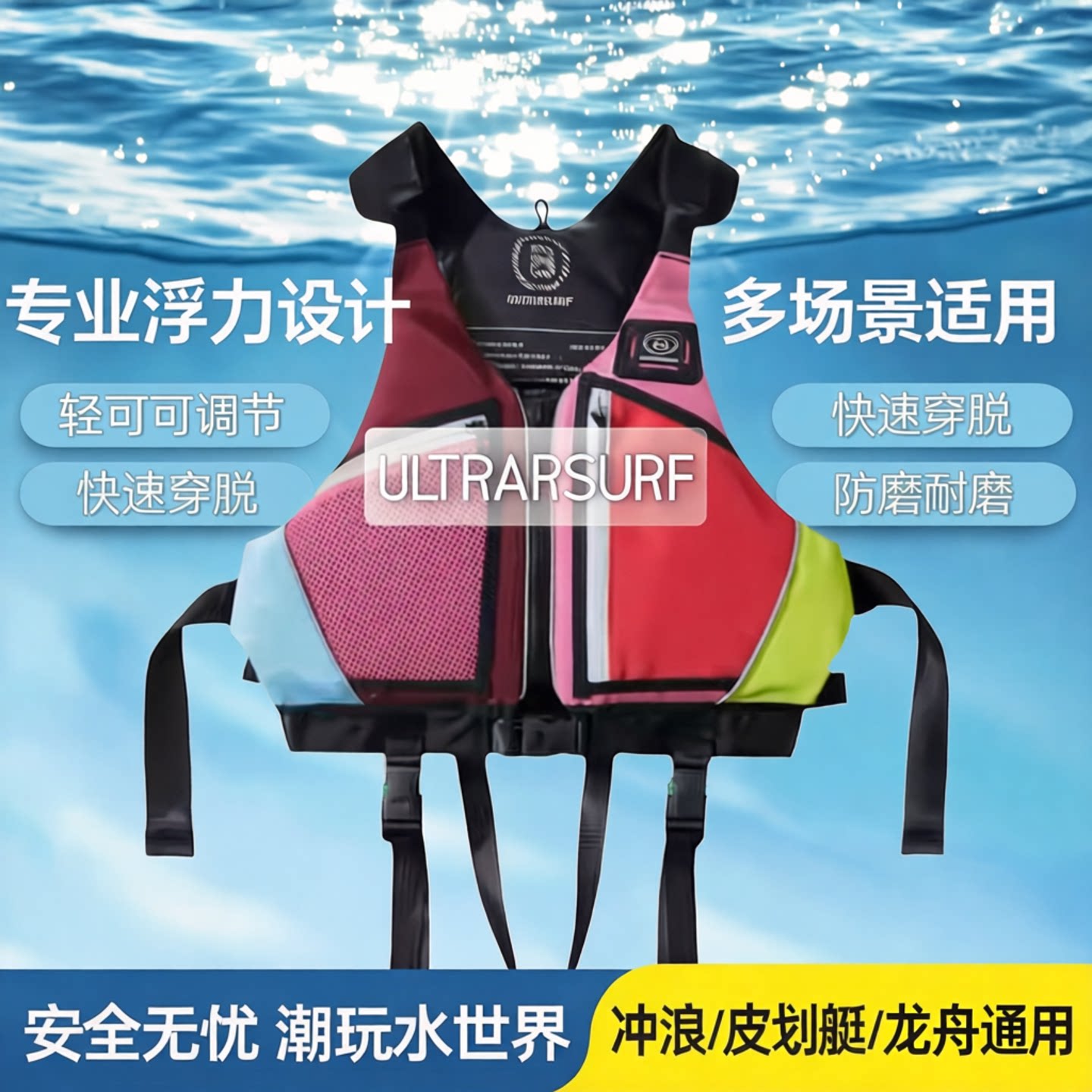 成人救生衣专用多功能浮力皮划艇
