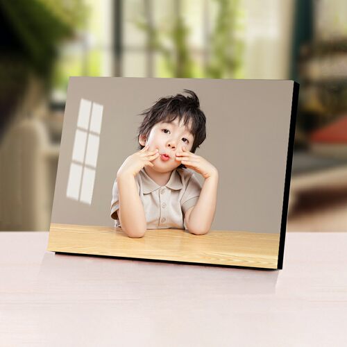 水晶亮面简约现代无边框摆台定制