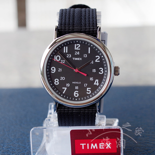 现货 天美时/Timex Weekender 周末经典系列T2N647全黑尼龙腕表