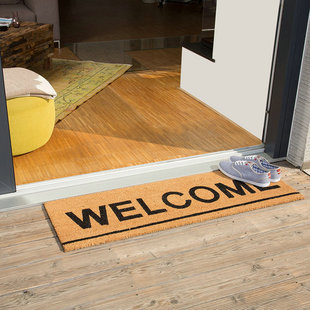 印度进口进门椰棕地垫入户蹭土门垫welcome欢迎加厚地垫